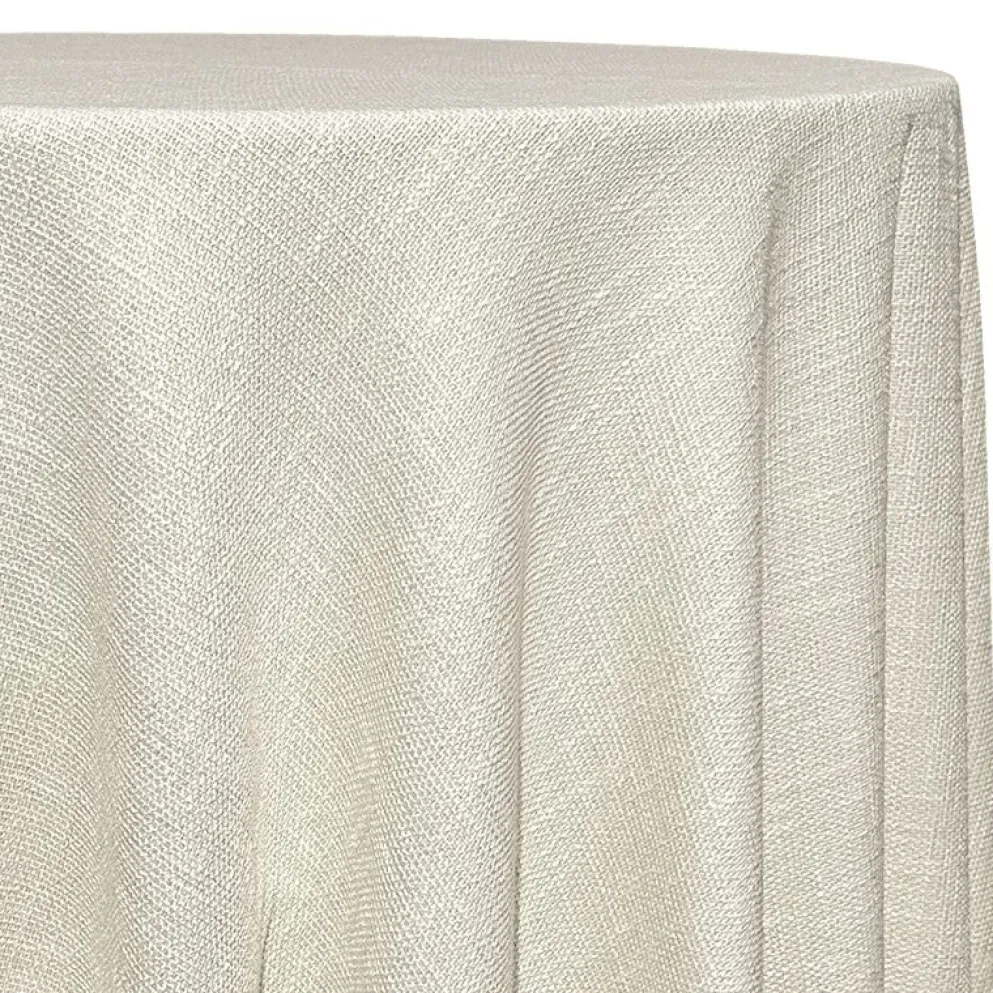 Capri Slub Linen Table Linen in Off White