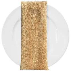 Capri Slub Linen Table Napkin in Lt Gold