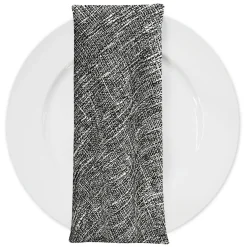 Capri Slub Linen Table Napkin in Charcoal