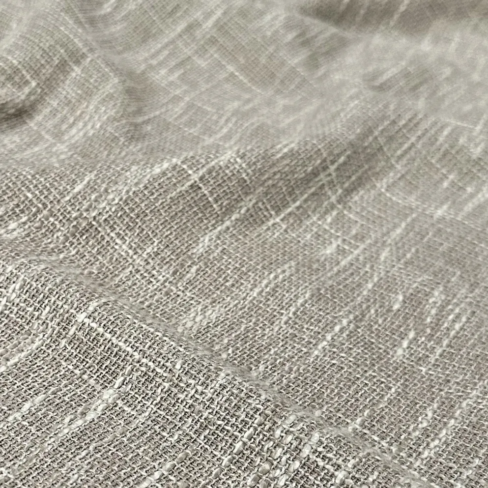 Capri Slub Linen Table Runner in Silver