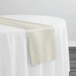 Capri Slub Linen Table Runner in Off White