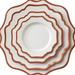 Casablanca Porcelain Collection in White/Rose Gold