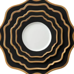 Casablanca Porcelain Collection in Black/Gold