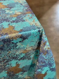 Cascade Jacquard Table Linen in Turquoise