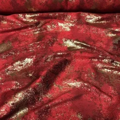 Cascade Jacquard Table Napkin in Red and Gold