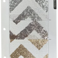 Chevron Glitz Sequins Table Runner in Gold
