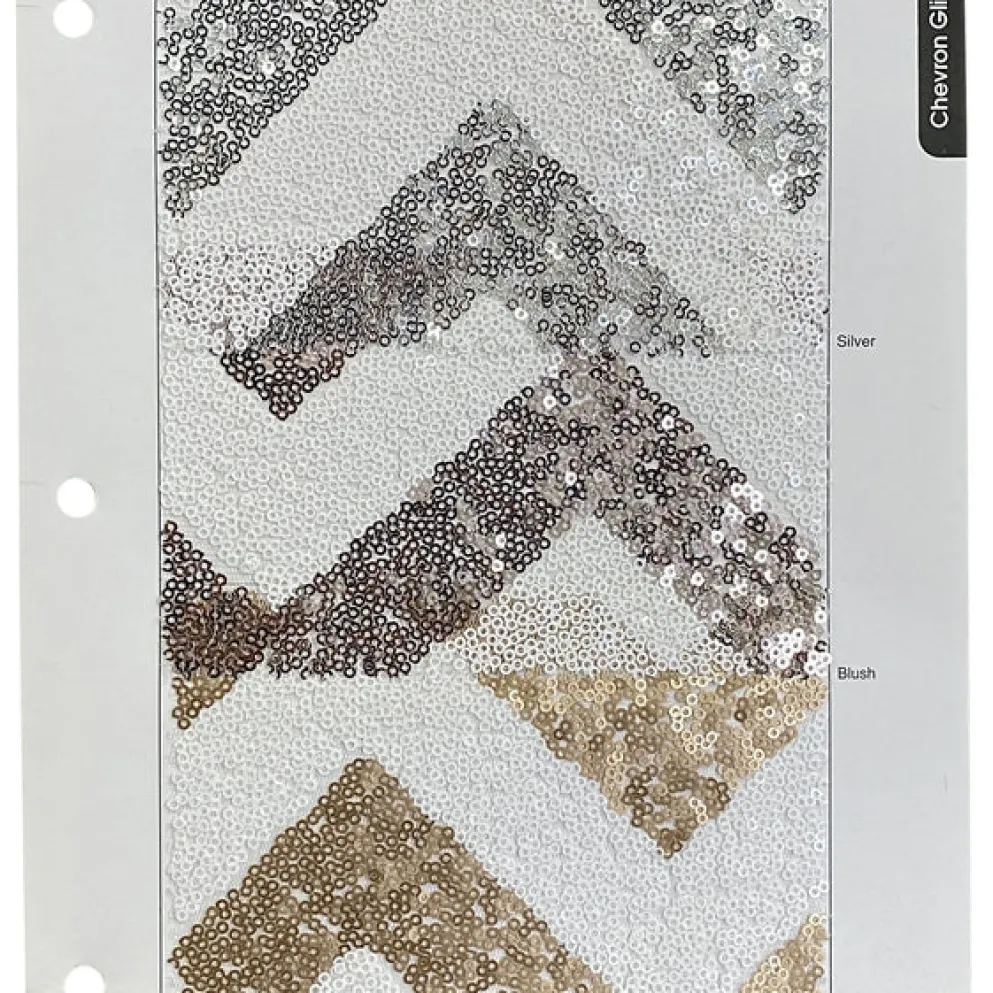 Chevron Glitz Sequins Table Runner in Blush