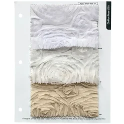 Chiffon Rose (3D) Table Linen in White