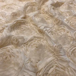 Chiffon Rose (3D) Table Runner in Khaki