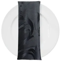 Chopin Jacquard Table Napkin in Black