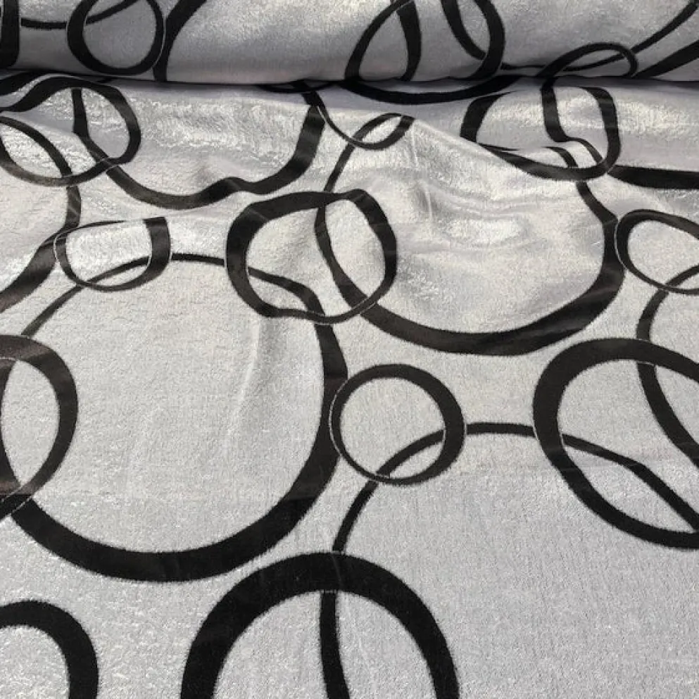 Cirque Jacquard (Reversible) Table Runner in Black