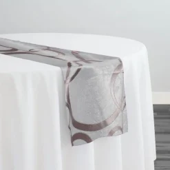 Cirque Jacquard (Reversible) Table Runner in Champagne