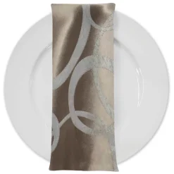 Cirque Jacquard (Reversible) Table Napkin in Champagne