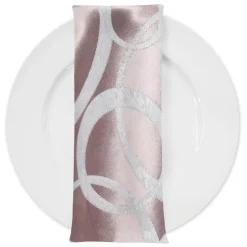 Cirque Jacquard (Reversible) Table Napkin in Dusty Rose