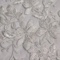 Claire Lace Table Linen in White and White