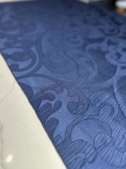 Classic Jacquard Table Linen in Navy