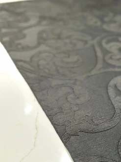 Classic Jacquard Table Linen in Black