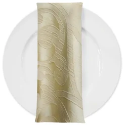 Classic Jacquard Table Napkin in Champagne