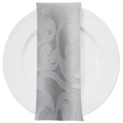 Classic Jacquard Table Napkin in Silver