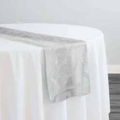 Classic Jacquard Table Runner in Silver