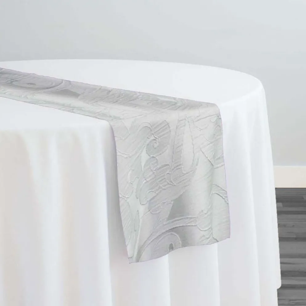 Classic Jacquard Table Runner in Silver