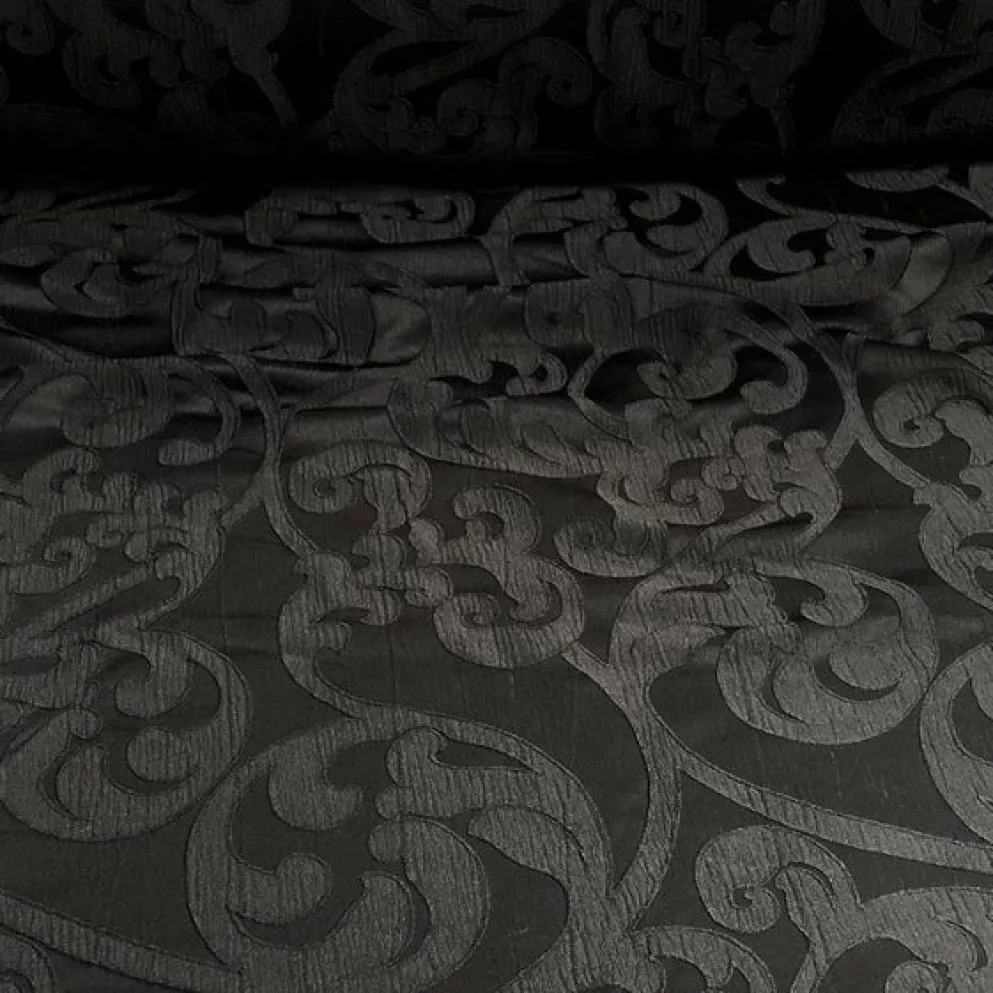 Classic Jacquard Table Runner in Black