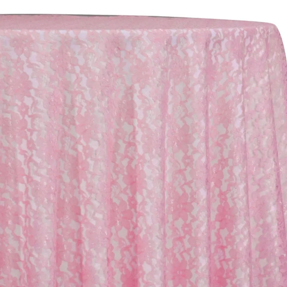Classic Lace Table Linen in Pink 1156