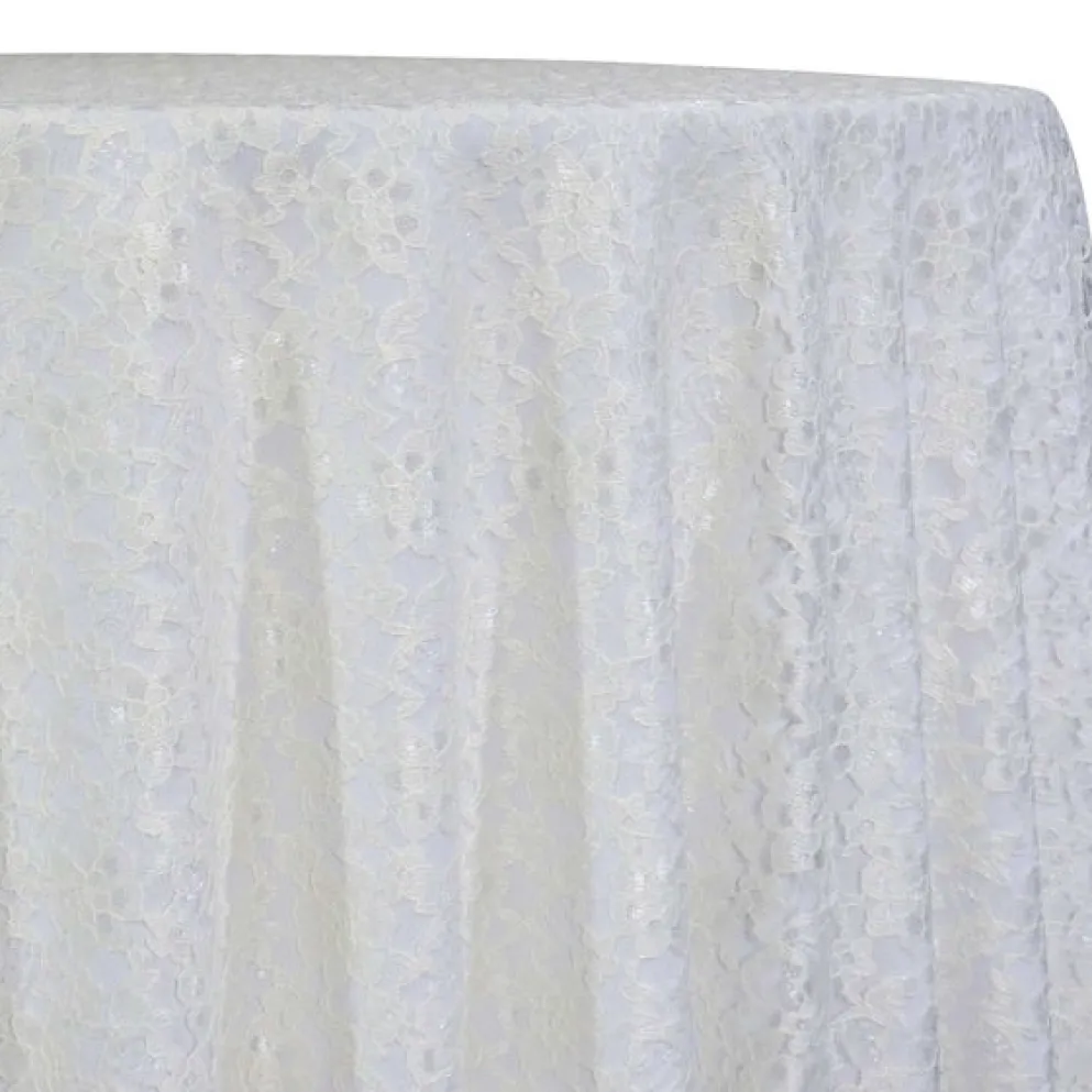 Classic Lace Table Linen in White