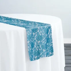 Classic Lace Table Runner in Aqua 1135