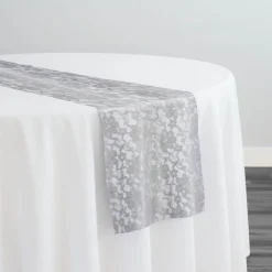 Classic Lace Table Runner in Charcoal 1606