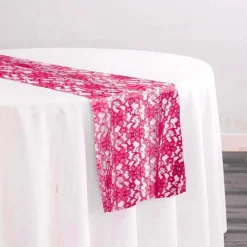 Classic Lace Table Runner in Fuchsia 1220