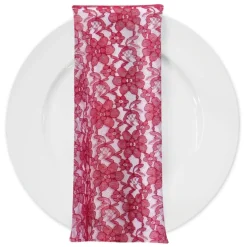 Classic Lace (w/ Poly Lining) Table Napkin in Red 1392