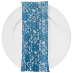 Classic Lace (w/ Poly Lining) Table Napkin in Turquoise 1136