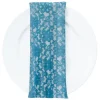 Classic Lace (w/ Poly Lining) Table Napkin in Aqua 1135