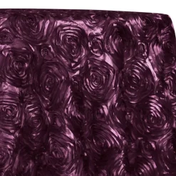 Closeout - Rose Satin (3D) - 132" Round Tablecloth