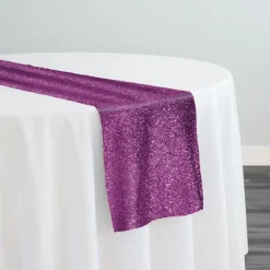 Confetti Metallic Table Runner in Fuchsia