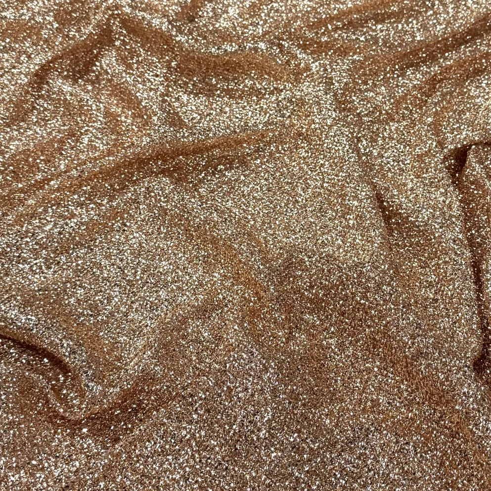 Confetti Metallic Table Runner in Champagne