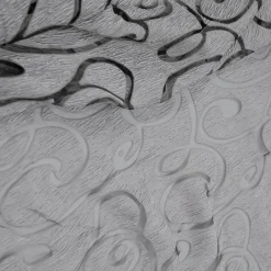 Contempo Scroll Sheer Table Runner in Silver