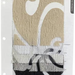 Contempo Scroll Sheer Table Runner in Ivory