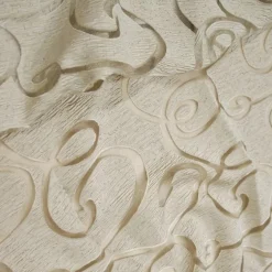 Contempo Scroll Sheer Table Runner in Champagne