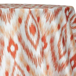 Cosmo Print (Dupioni) Table Linen in Orange
