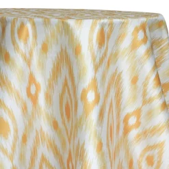 Cosmo Print (Dupioni) Table Linen in Yellow