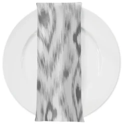 Cosmo Print (Dupioni) Table Napkin in Silver