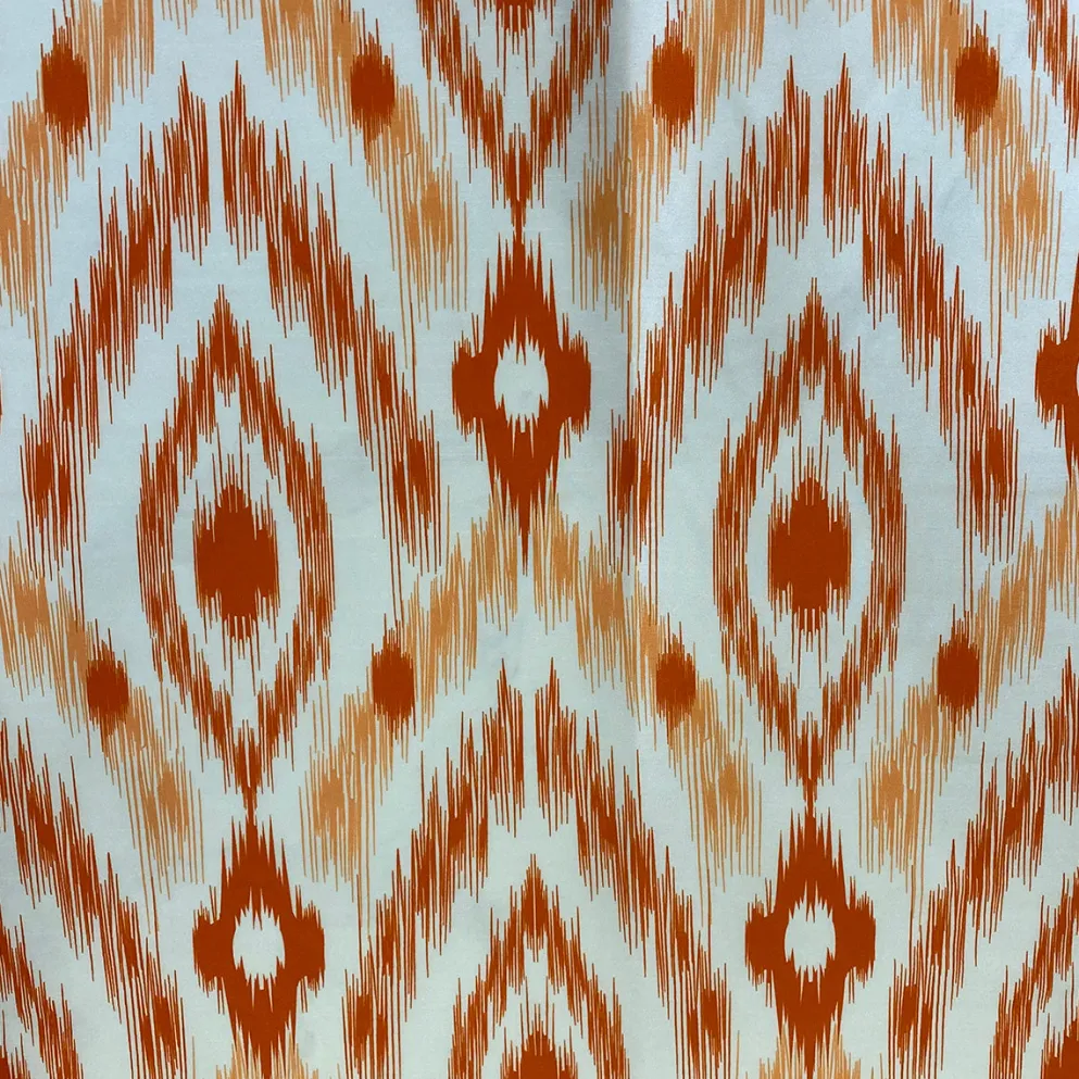 Cosmo Print (Dupioni) Table Runner in Orange