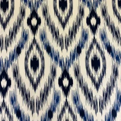 Cosmo Print (Dupioni) Table Runner in Navy