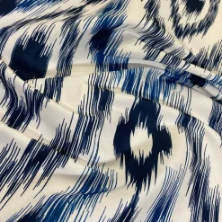 Cosmo Print (Dupioni) Table Runner in Navy