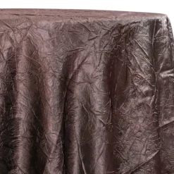 Crush Satin (Bichon) Table Linen in Brown 266