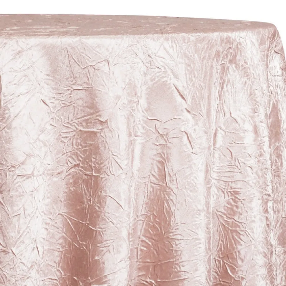Crush Satin (Bichon) Table Linen in Rose Powder
