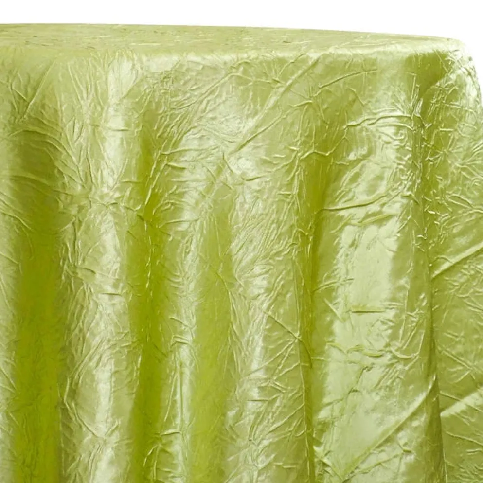 Crush Satin (Bichon) Table Linen in Lime 37