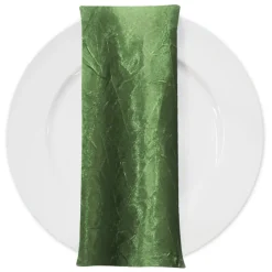 Crush Satin (Bichon) Table Napkin in Sage D 377